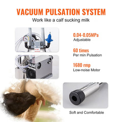 Premium Electric Cow Goat Milking Machine With Milk Bucket, 25L (95138427)