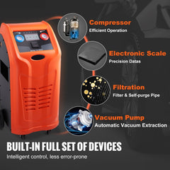 Premium Fully Automatic Dual Cylinder AC Refrigerant Recovery Machine Kit (94517360)