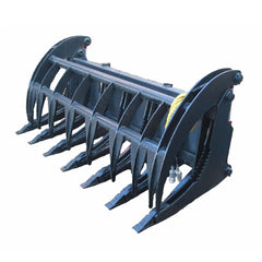 Premium Heavy Duty Root Rake Grapple Skid Steer Attachment With Teeth, 74" (93528174)