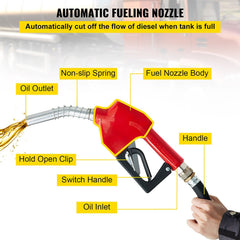 Premium Portable Diesel Fuel Transfer Tank With Automatic Pump & Hose, 116 Gal (96474153)