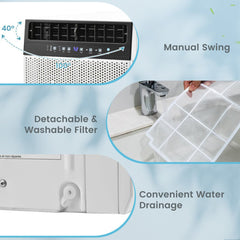 Premium Window Room Air Conditioner Unit With Remote, 6000/8000 BTU (SAK63172)
