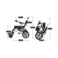 Pride E-7001 24V/12AH Heavy-Duty Electric Foldable Wheelchair W/ Damping System, 500W (SAK95206)