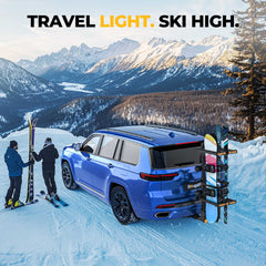 BougeRV Hitch Ski Snowboard Rack with Security Lock R0206-00025-BK