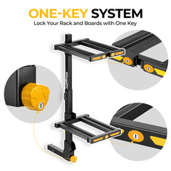 BougeRV Hitch Ski Snowboard Rack with Security Lock R0206-00025-BK