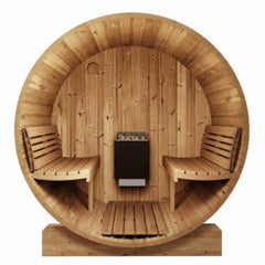 SaunaLife Model E8W Ergo Series 6-Person Outdoor Thermo-Spruce Sauna Barrel [SL-MODELE8W] (SAK92573)
