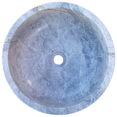 Natural Stone Sirius Silver Marble Vessel Sink Polished (D)16" (H)6"