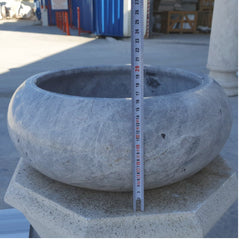 Sirius Silver Marble Natural Stone Vessel Sink (D)15.5" (H)6"