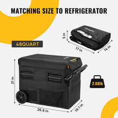 BougeRV CRD45 48 Quart Refrigerator Insulated Protective Cover E0403-04501