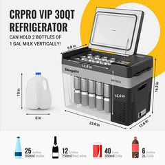 BougeRV CRPRO30 VIP Upgraded 30 Quart 12V Car Fridge Kit E0401-03012+ISE248+E0403-03001