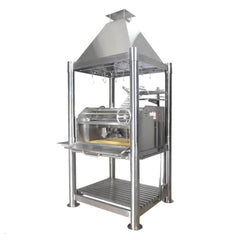 Tagwood BBQ (THE BEAST) Argentine Santa Maria Stainless Steel Wood Fire & Charcoal Gaucho Grill, 61" [BBQ02SS] (SAK38192)