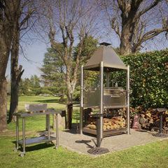 Tagwood BBQ (THE BEAST) Argentine Santa Maria Stainless Steel Wood Fire & Charcoal Gaucho Grill, 61" [BBQ02SS] (SAK38192)