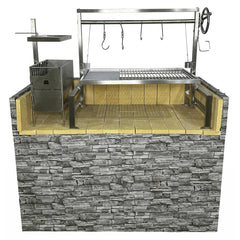Tagwood BBQ Argentine Santa Maria Wood Fire & Charcoal Grill, 40" [BBQ09SS] (SAK94015)
