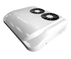 Full Battery 24V Roof Mounted Air Conditioner runs off solar or battery for tractor trailer & RV's