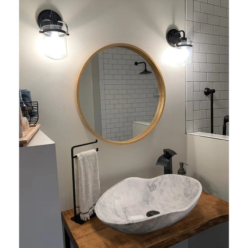 Carrara White Marble Wave Shape Special Design Sink (W)14
